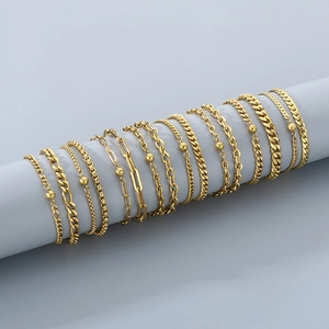 Edelstahl Gliederkette Armband Mit Magnetverschluss Rundkugel Schnalle Mode Lässig Schmuck Für Männer Und Frauen Unisex
