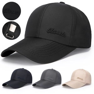 Baseball Cap Men Breathable Polyester Sun Protection Adjustable Classic Embroidery Sporty Casual Hat