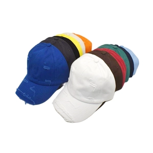 Vintage katoenen baseballpet voor heren en dames verkrijgbaar in diverse retro kleuren
