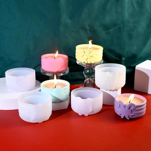 Set di stampi in silicone per scatole natalizie, candele e vasi per piante grasse con fiocchi