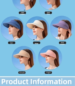 Detailed color options of wide brim UPF50+ sun hats for cycling and outdoor protection