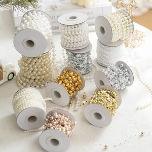 Guirlande De Künstliche Perles De Noël Étoile ABS Künstliche Perle Imitation Ligne De Pêche Pour DIY Arbre Mariage Fête Maison Décor