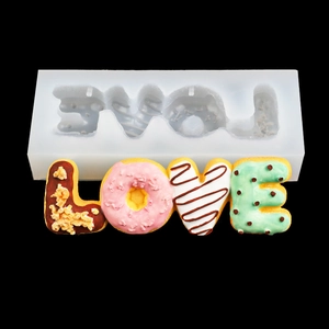 Silicone LOVE letter mold for DIY baking, fondant cakes, and handmade scented soap making