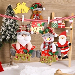 Christmas tree hanging set with Santa, Snowman, and Gingerbread man festive figurines
