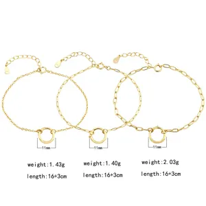 Vintage S925 sterling silver charm bracelets with triple pendants and adjustable chain
