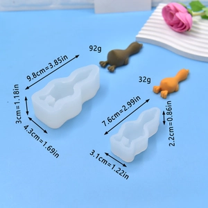 Silicone duck molds for DIY soap and candles with detailed size and weight specifications