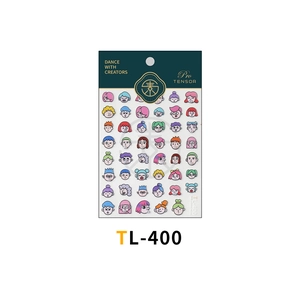 Détails d'autocollants 3D pour ongles avec motifs de dessins animés et perles TL-400
