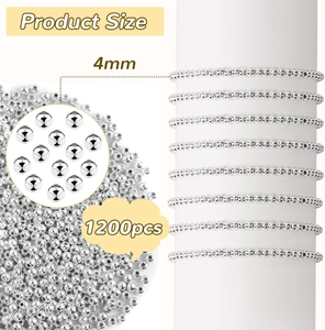 Detailed view of 4mm silver metal spacer beads with 1200pcs for jewelry making