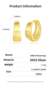 Macro detail of trapezoid S925 silver earrings with 18K gold brushed texture and size marks
