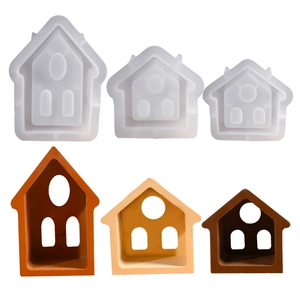 Moules silicone maison d'oiseau pour résine DIY et bougeoirs en plâtre aromathérapie