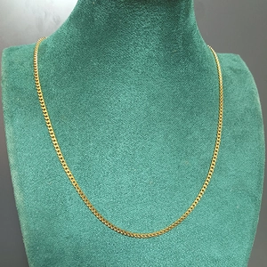 Minimalist Unisex Stainless Steel Curb Chain Necklace 18K Gold Plated Silver Tone Basic Fashion Jewelry Accessory