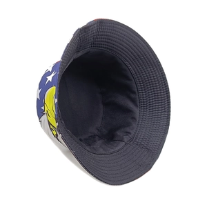 Summer bucket hat with eagle print and American flag stars pattern for outdoor wear