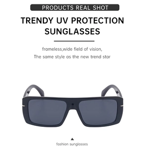 Lunettes de soleil carrées polarisées avec protection UV et champ de vision large