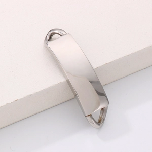 Barra Connettrice Per Bracciale Curva In Acciaio Inossidabile Lucido Piastra Vuota Accessorio Per Gioielli DIY Moda
