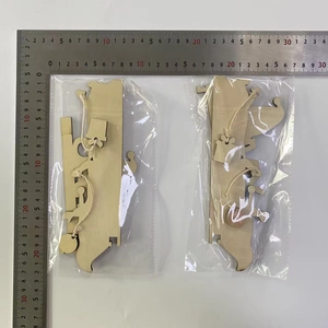Detailed view of DIY wooden Christmas door frame decor with size scale reference