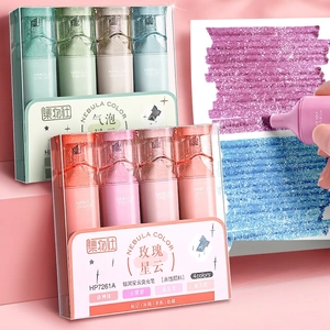 Glitter Highlighters Shimmer Marker Pens Morandi Color Water Based Shimmering Ink For Journaling Aesthetic Stationery