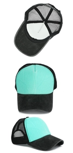 Detailed view of breathable mesh back and snapback closure on a vintage baseball cap