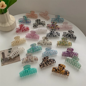 Large Dragon Bone Hair Claw Clip Acetate Look Nonslip Shark Clip For Thick Hair Women Fashion Hair Accessories
