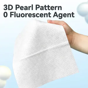 Thick pearl textured disposable pet cleaning cloths with no fluorescent agents