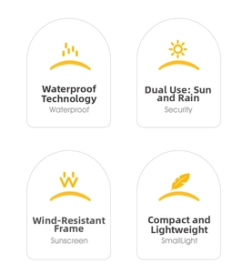 Features of mini oil painting umbrella including waterproof and windproof frame