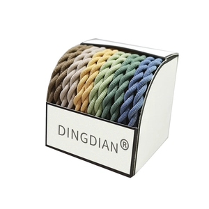 Multi-colored high-elastic hair ties in Morandi tones with thick spiral texture