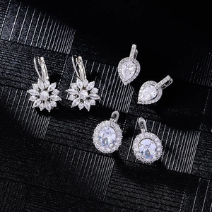 Leverback Hoop Earrings Copper Cubic Zirconia Oval Pear Flower Shape Halo Elegant Jewelry Wedding Party Accessoires For Women