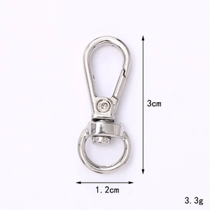 Zinc alloy lobster clasp with dimensions showing 3cm height and 1.2cm width