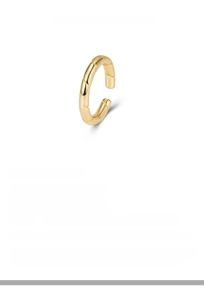 Detail of 925 sterling silver ring showing 18k gold finish and adjustable open size