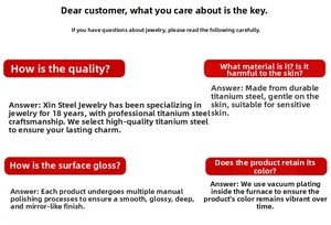 Titanium steel ring features manual polishing, vacuum plating, and hypoallergenic properties