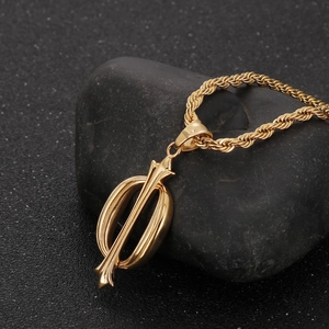Collier À Pendentif En Acier Inoxydable Avec Chaîne Torsadée Plaquée Or Bijoux Gothiques Hip Hop Pour Hommes Femmes