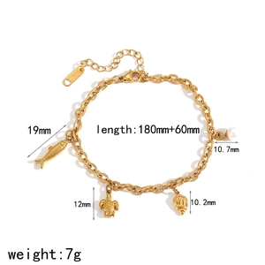 Collier marin en acier inoxydable doré 18 carats avec pendentifs étoile de mer et tortue
