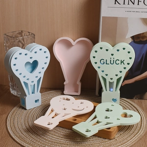 Silicone heart balloon mold with hollow star moon patterns and luck engraving
