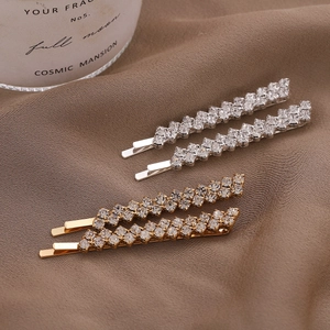 Rhinestone Hair Clips Alloy Sparkling Fashion Hairpins Wedding Bridal Hair Accessories For Women