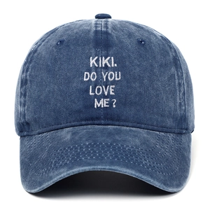 Cappello Da Baseball In Cotone Lavato Vintage Kiki Do You Love Me Ricamo Cappello Da Sole Retrò Regolabile Unisex