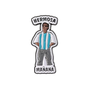 Pin's en émail Pepe Argento avec rayures bleues et blanches et lunettes de soleil
