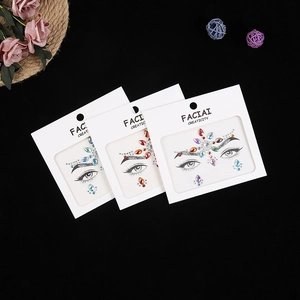 Face gem stickers with colorful rhinestones for festival and party DIY makeup looks