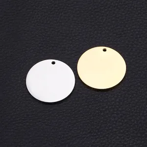 Round Disc Pendants Stainless Steel Mirror Polished Blank Charms For DIY Necklace Bracelet Earring Jewelry Making