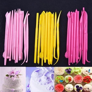 DIY colorful plastic fondant cake sculpting tools and 20-piece baking carving pen set