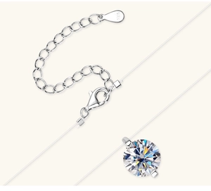 Detailed macro view of S925 sterling silver lobster clasp and hallmark on necklace