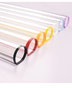Close-up of waterproof transparent flower wrapping paper with various colored edges