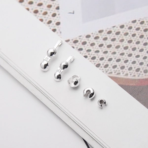 925 Sterling Silber Quetschperlen Abdeckungen Klappkapseln Für DIY Schmuckherstellung Hochglanzpoliert