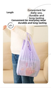 Close-up of light purple pleated bubble bag with textured durable fabric for shopping