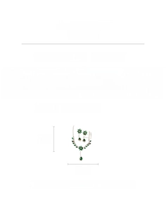 Detailed size specifications for the zircon flower necklace and earrings jewelry set