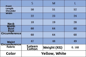 Tableau détaillé des tailles pour caraco côtelé en dentelle, mesures pour S, M, L