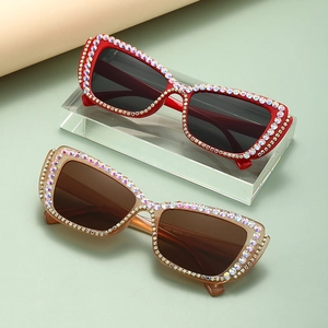 Cat Eye Sunglasses Rhinestone PC Frame AC Lens UV400 Protection Street Style Y2K Fashion Women