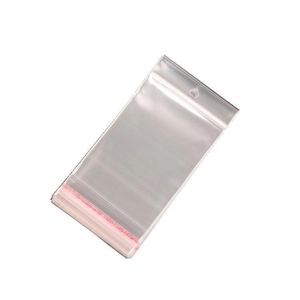 Clear plastic self-sealing packaging bags with hanging hole for jewelry and DIY crafts