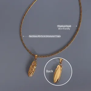 18K gold plated stainless steel cicada pendant necklace with 40+5cm adjustable chain