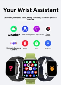 Detail view of the B02 Pro smartwatch features including sports icons and color options