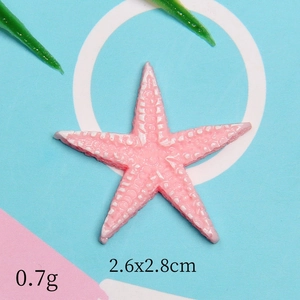 Macro view of pink resin starfish accessory for DIY crafts with 2.6x2.8cm dimensions