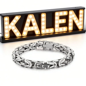 Bracelet À Mailles Byzantines Pour Hommes Acier Inoxydable 316L Style Punk Chaîne Byzantine Bijoux Avec Fermoir Déployant